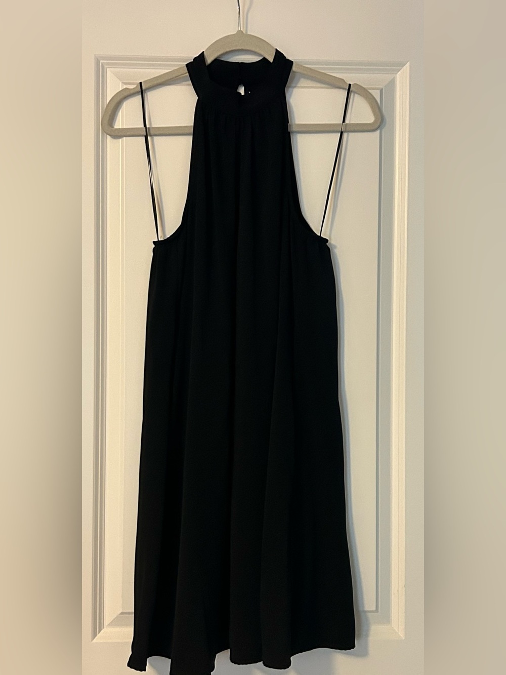 Nine West Black Strapless-Look Halter Swing Dress | Meduim